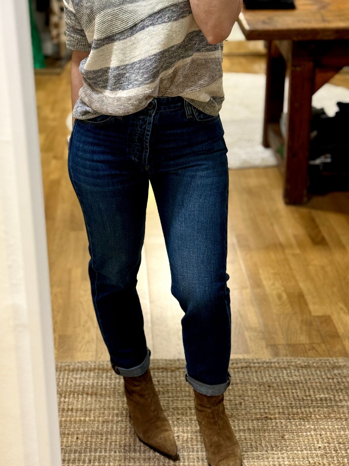 Jeans scuro diritto
