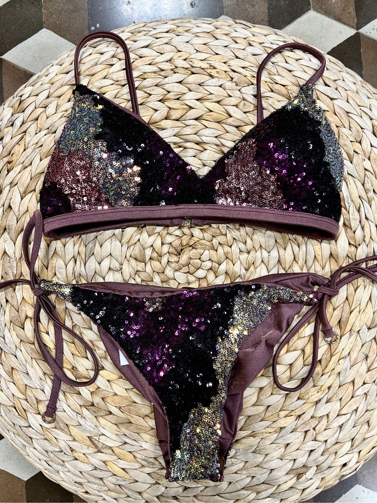 BIKINI TRIANGOLO PAILLETTES DONNA