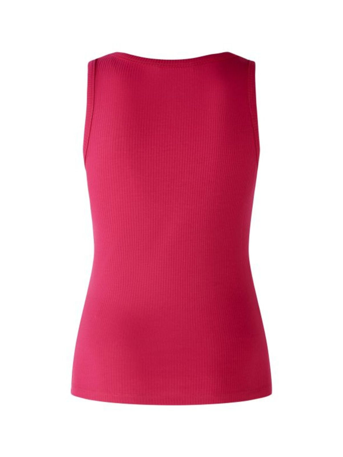 Top a costine taglio vogatore fucsia