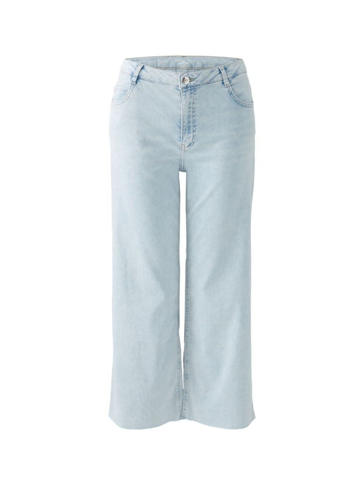 Jeans a palazzo sfrangiato al fondo