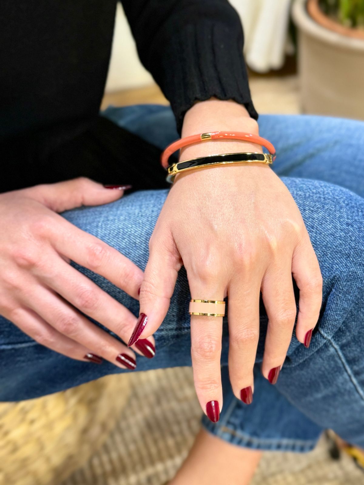 Anello fedina mini crema
