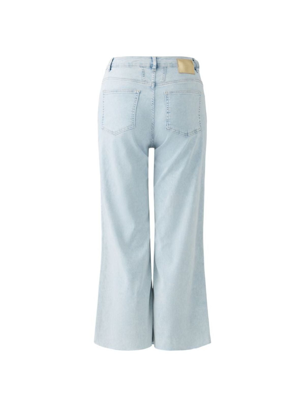 Jeans a palazzo sfrangiato al fondo
