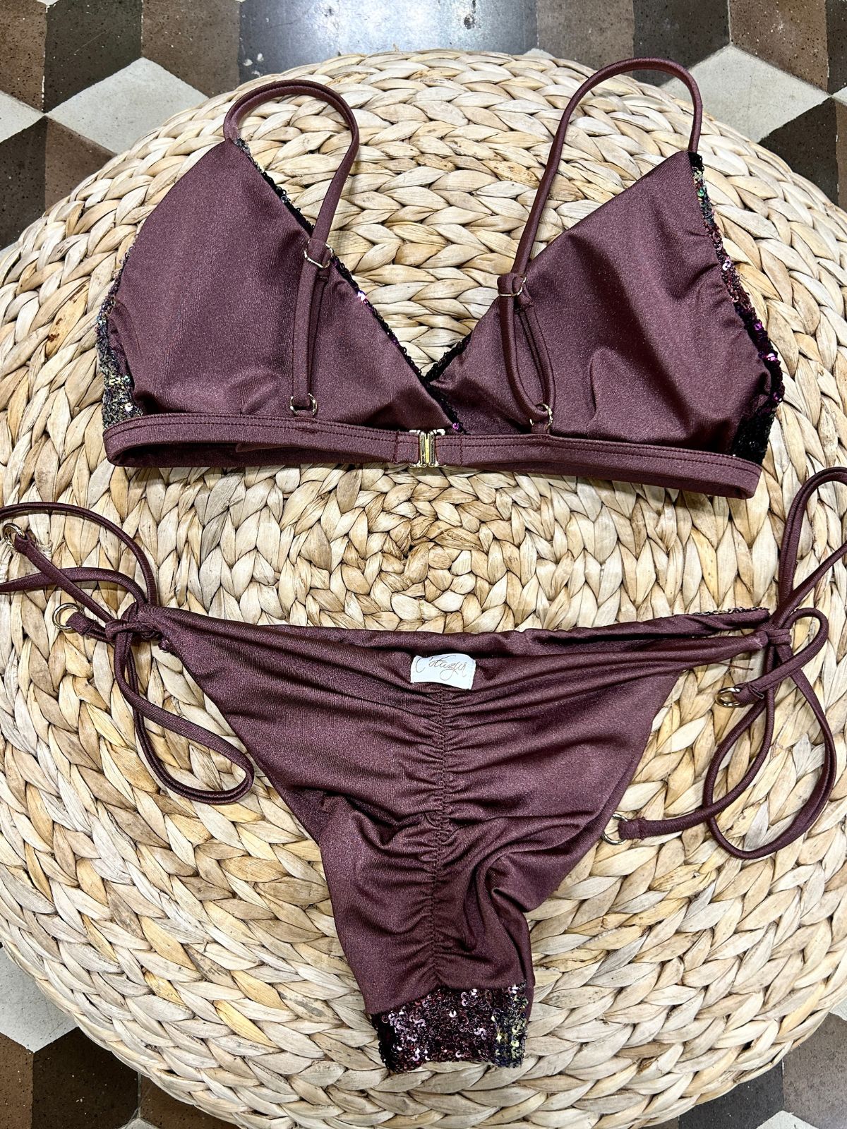 BIKINI TRIANGOLO PAILLETTES DONNA