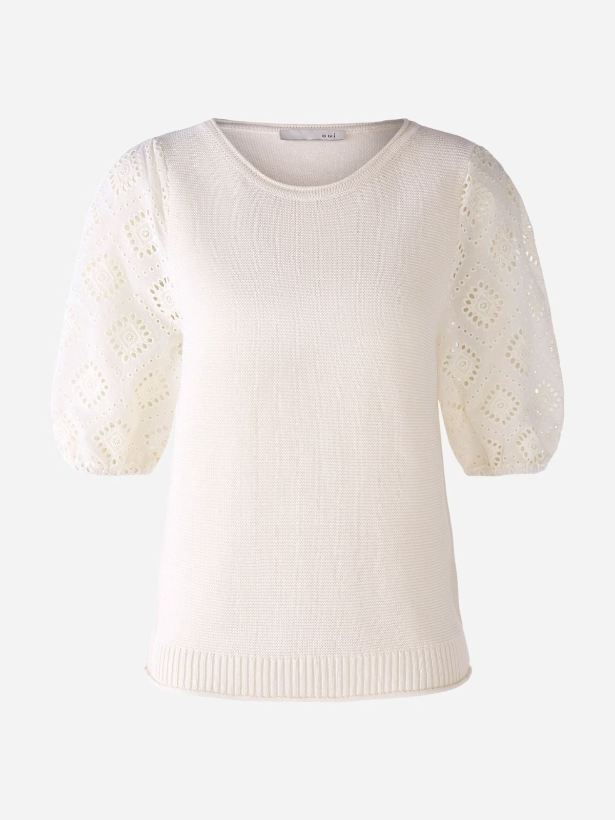 Maglia con maniche in pizzo
