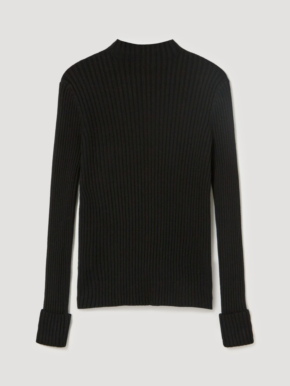 Maglia a coste collo alto