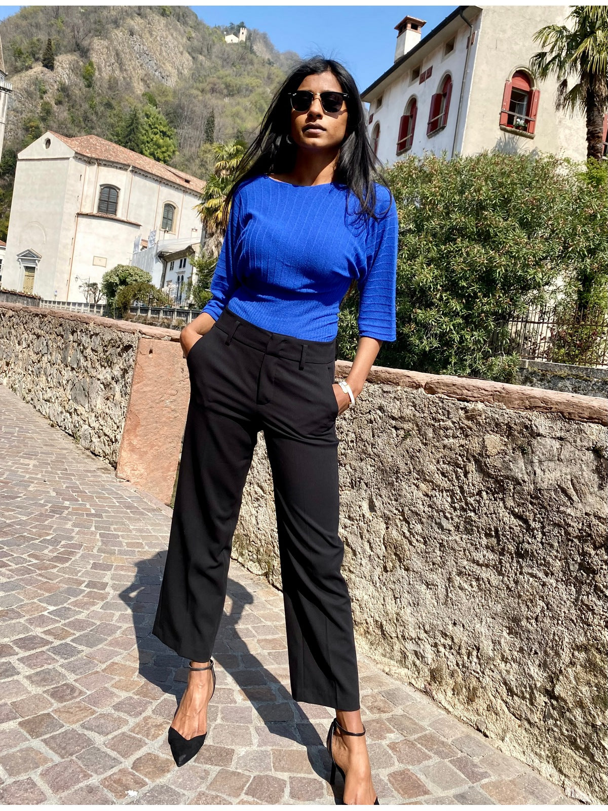 Pantalone nero taglio "New York"