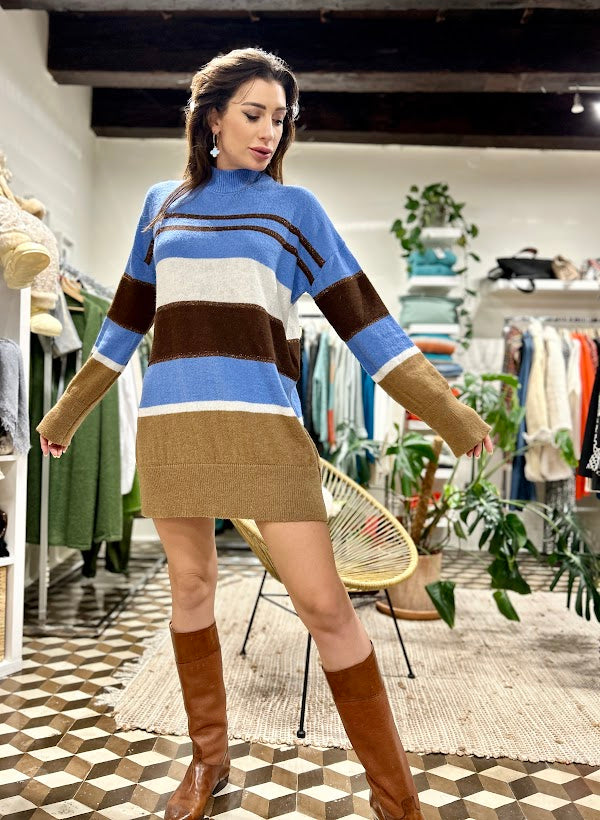 Abitino in maglia a righe