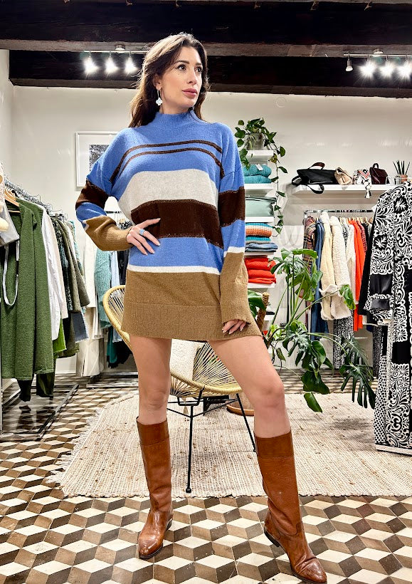 Abitino in maglia a righe