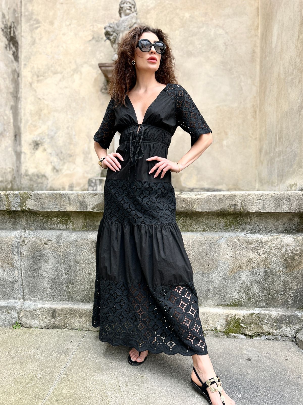 Abito in pizzo Sangallo lungo