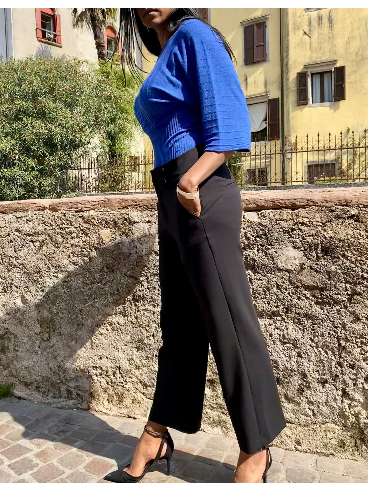Pantalone nero taglio "New York"
