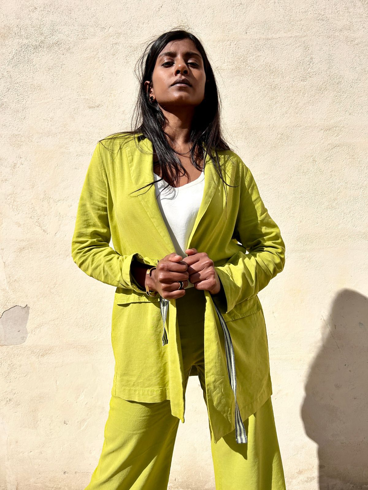 Giacca blazer con coulisse in vita
