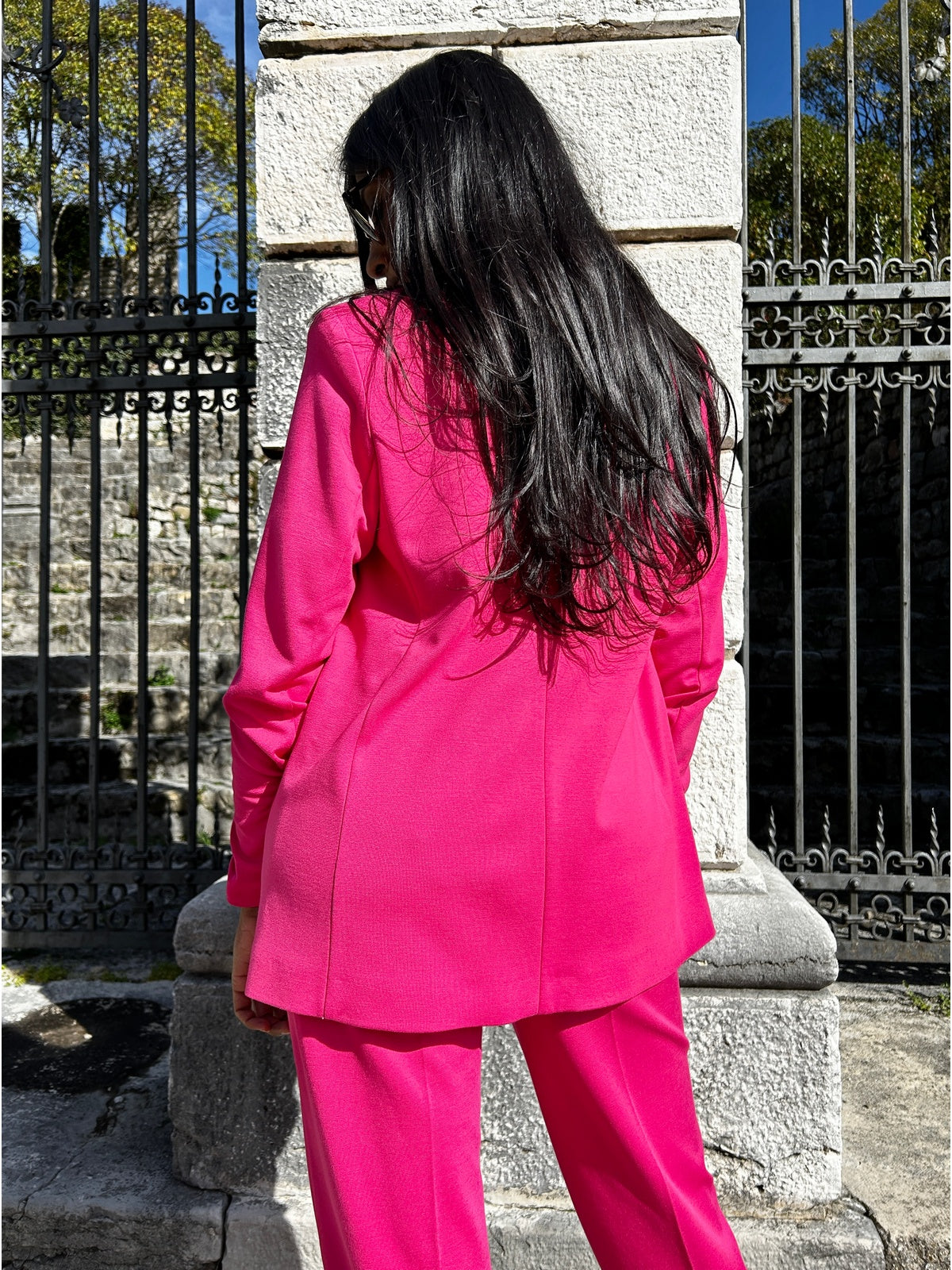 Giacca in jersey fucsia