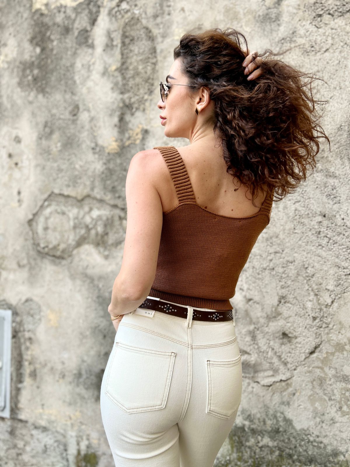 Top corto in cotone