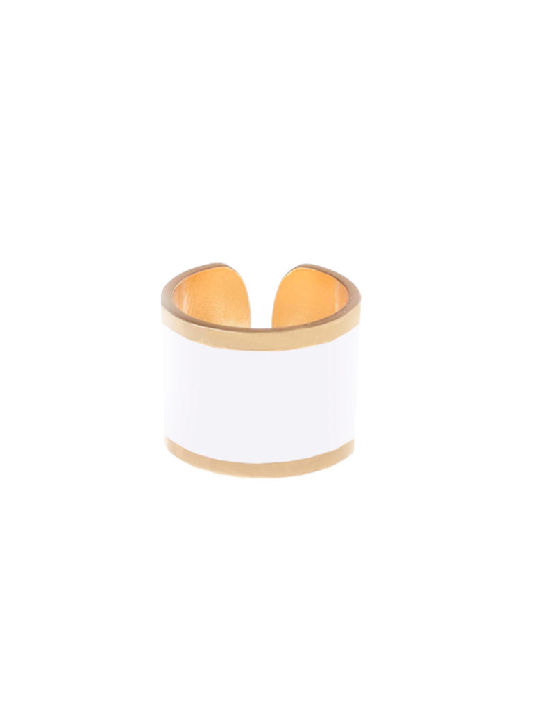 Anello a fascia bianco