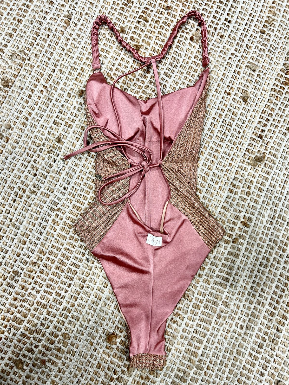 Intero spigato oro rosa donna