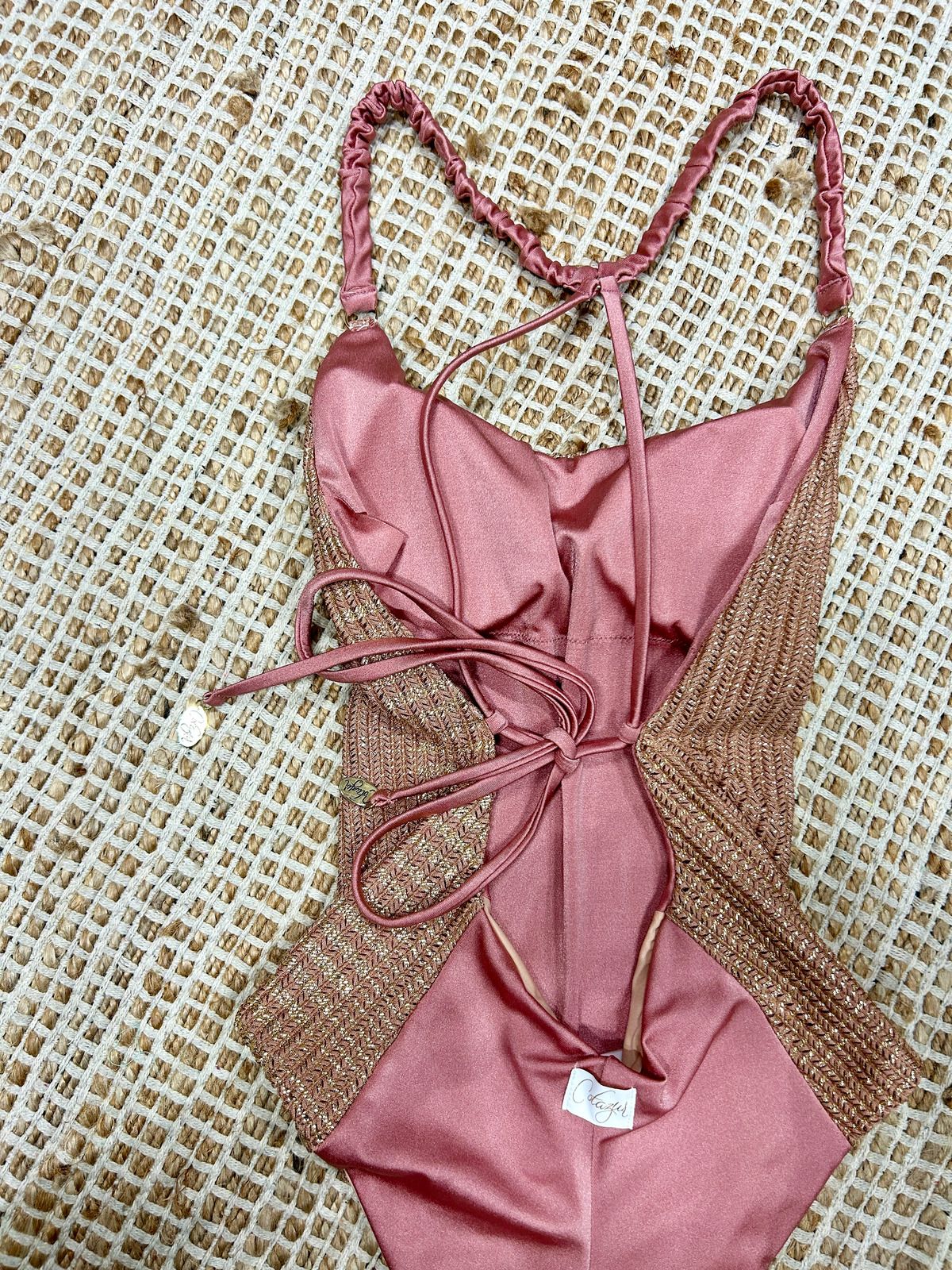 Intero spigato oro rosa donna