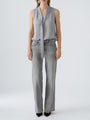 Jeans a palazzo grigio chiaro