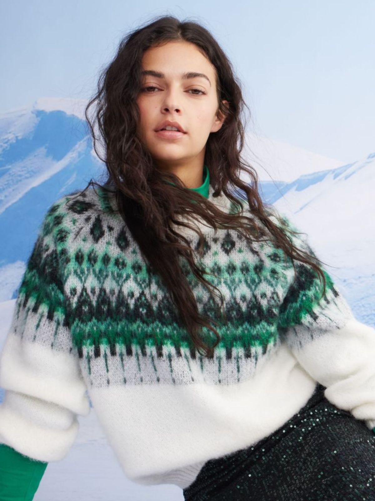 Maglia in stile norvegese con alpaca