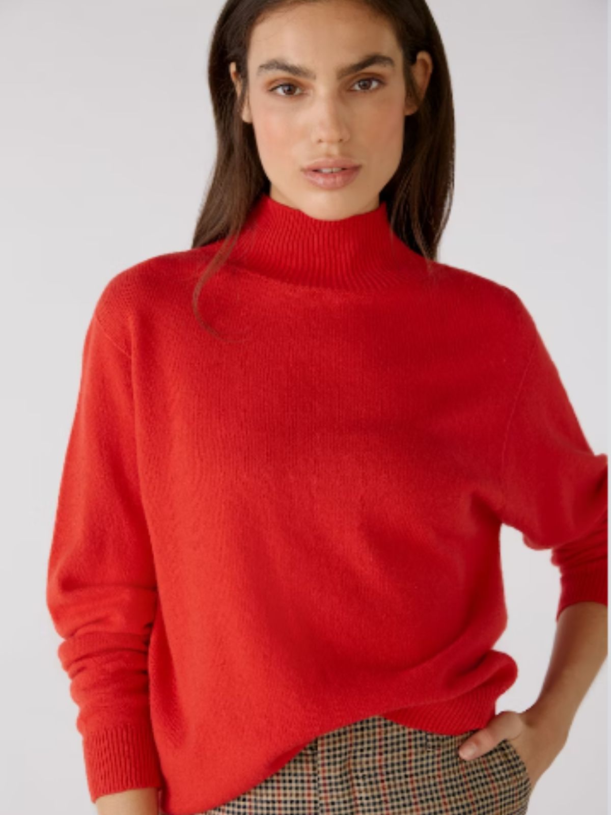 Maglia collo alto rossa