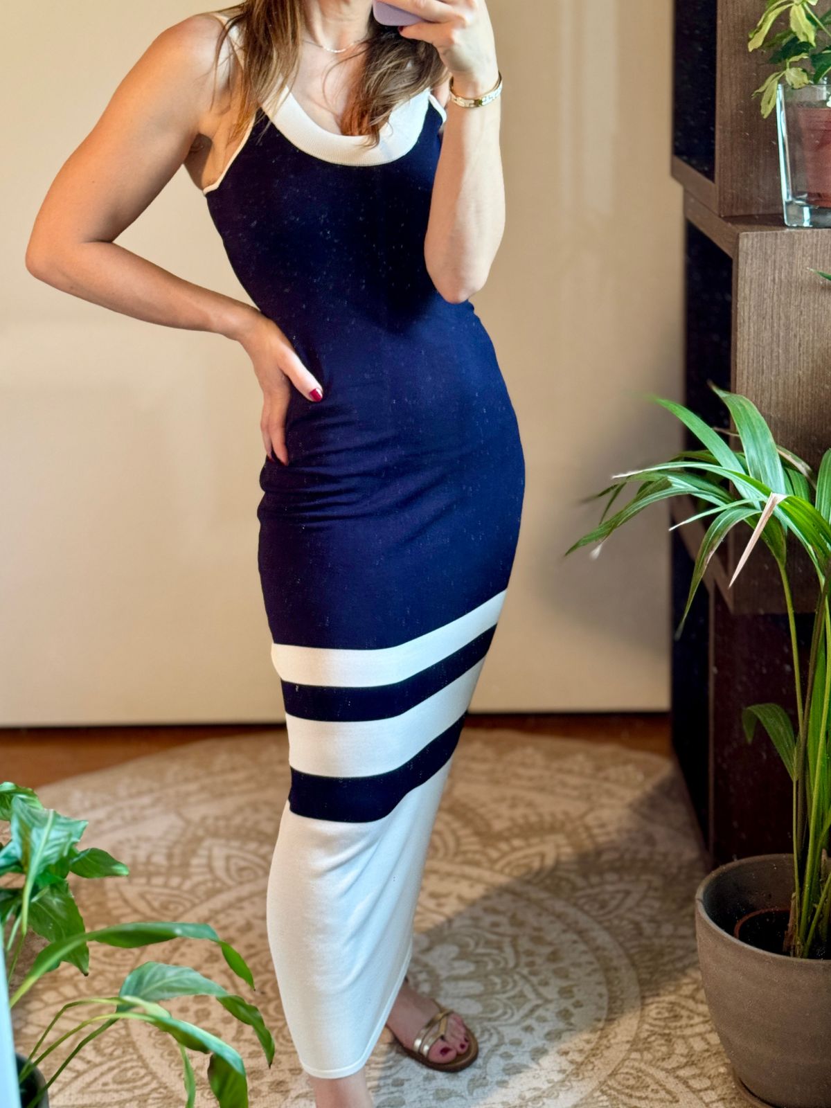 Abito in maglia blu