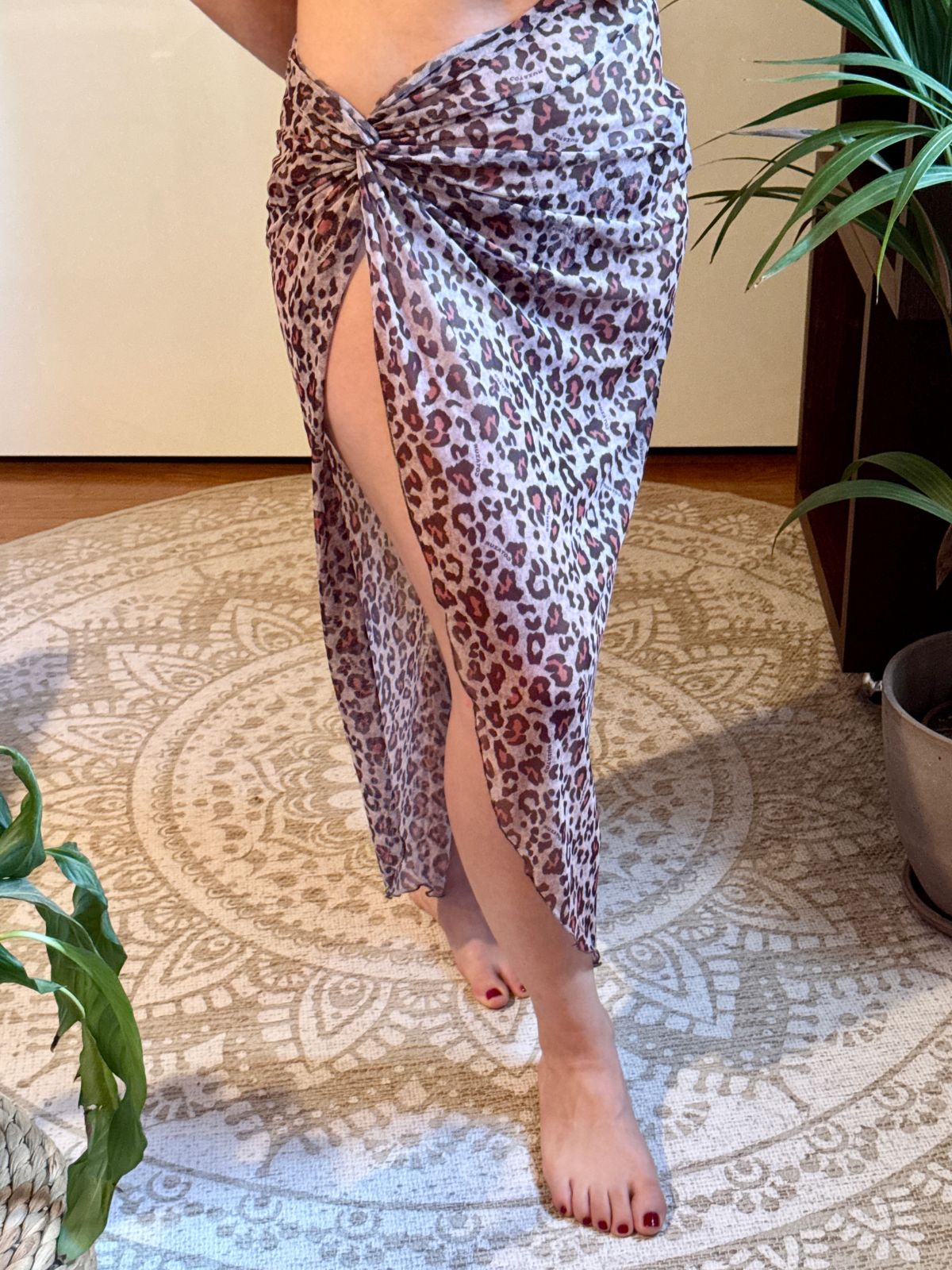 Pareo maculato in tulle
