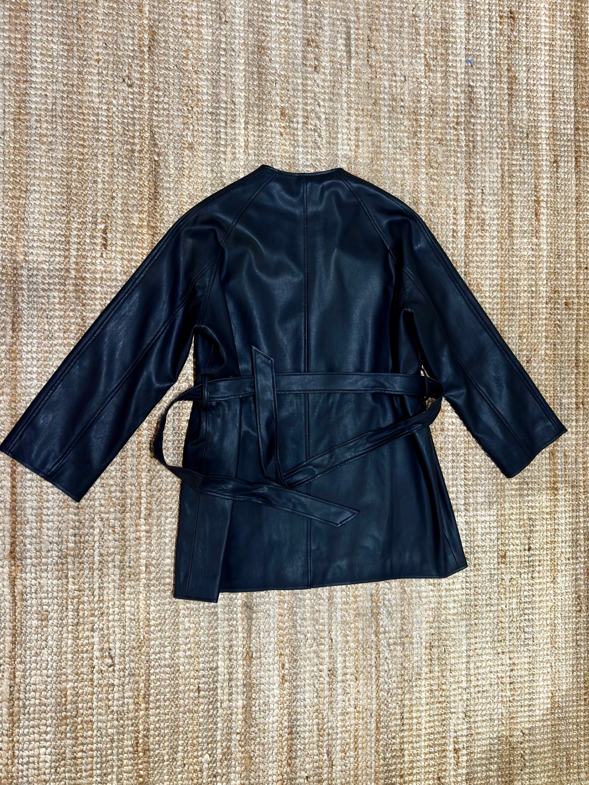 Giacca in ecopelle nera