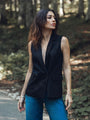 Gilet nero in jersey
