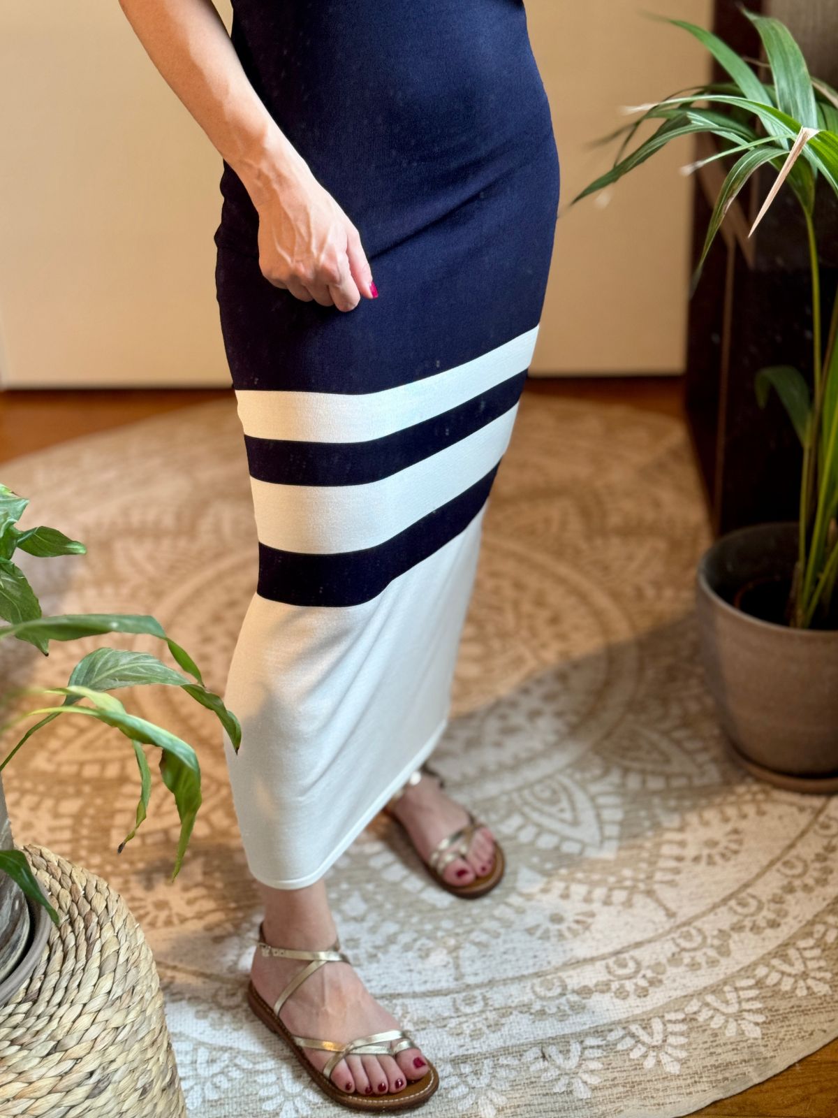 Abito in maglia blu