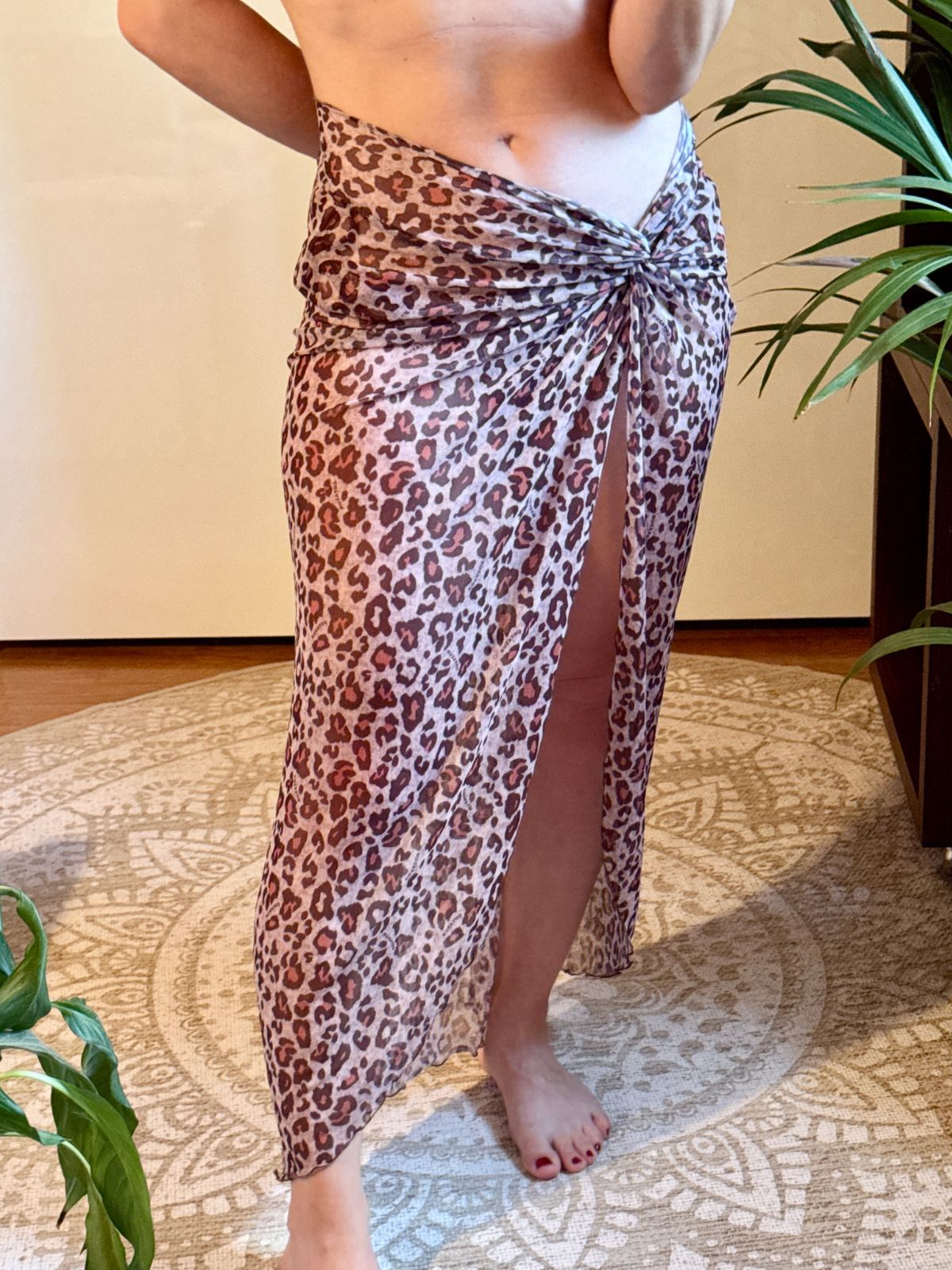Pareo maculato in tulle