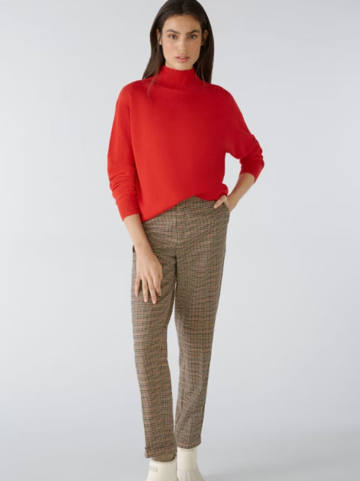 Maglia collo alto rossa