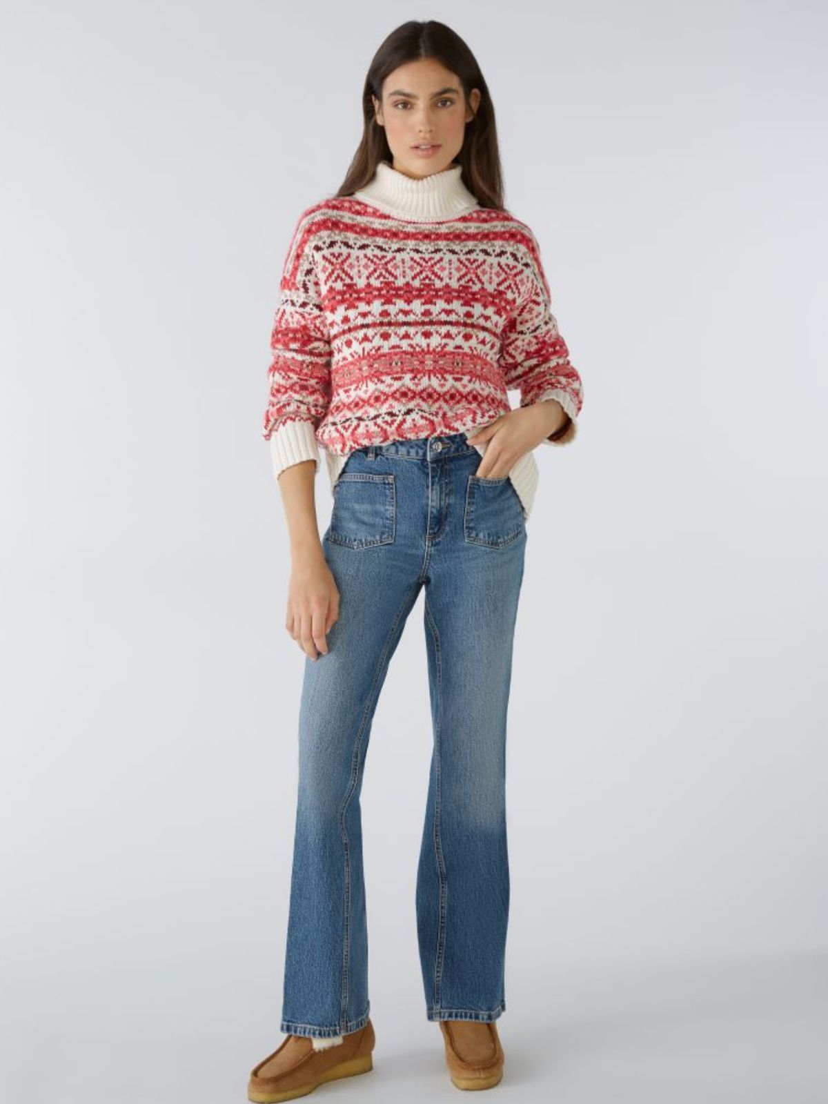Maglia in stile norvegese a collo alto