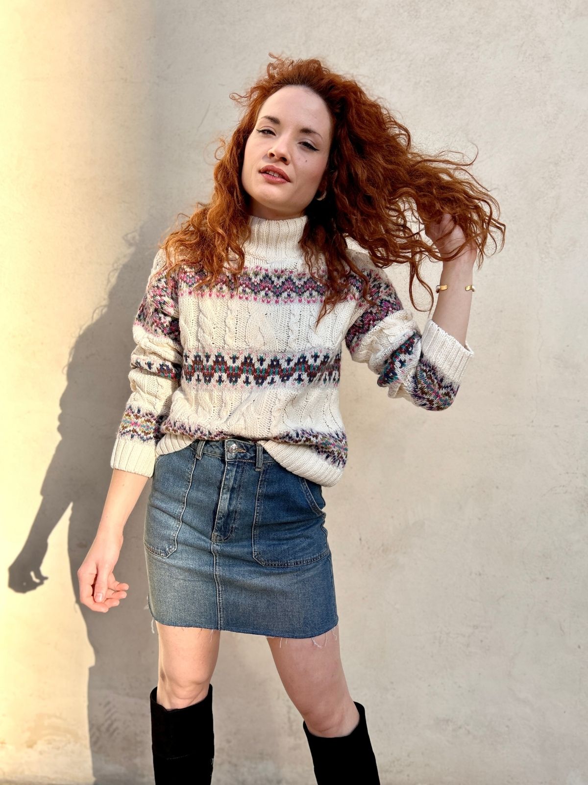 Maglia norvegese a trecce