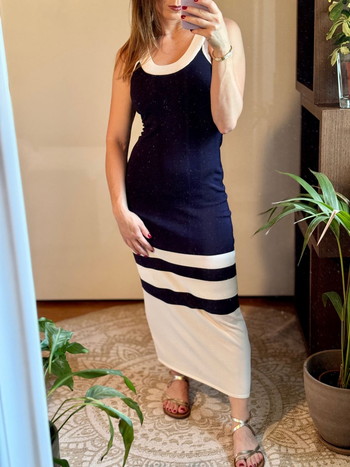 Abito in maglia blu