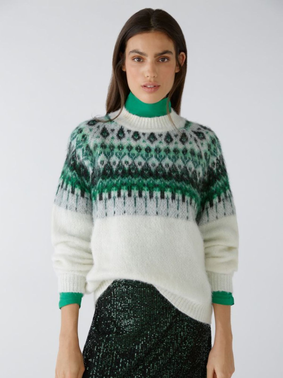 Maglia in stile norvegese con alpaca