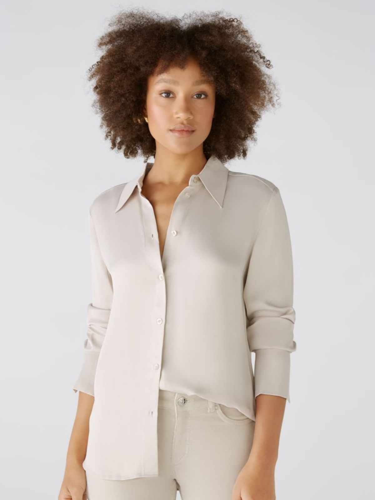 Camicia grigia in satin