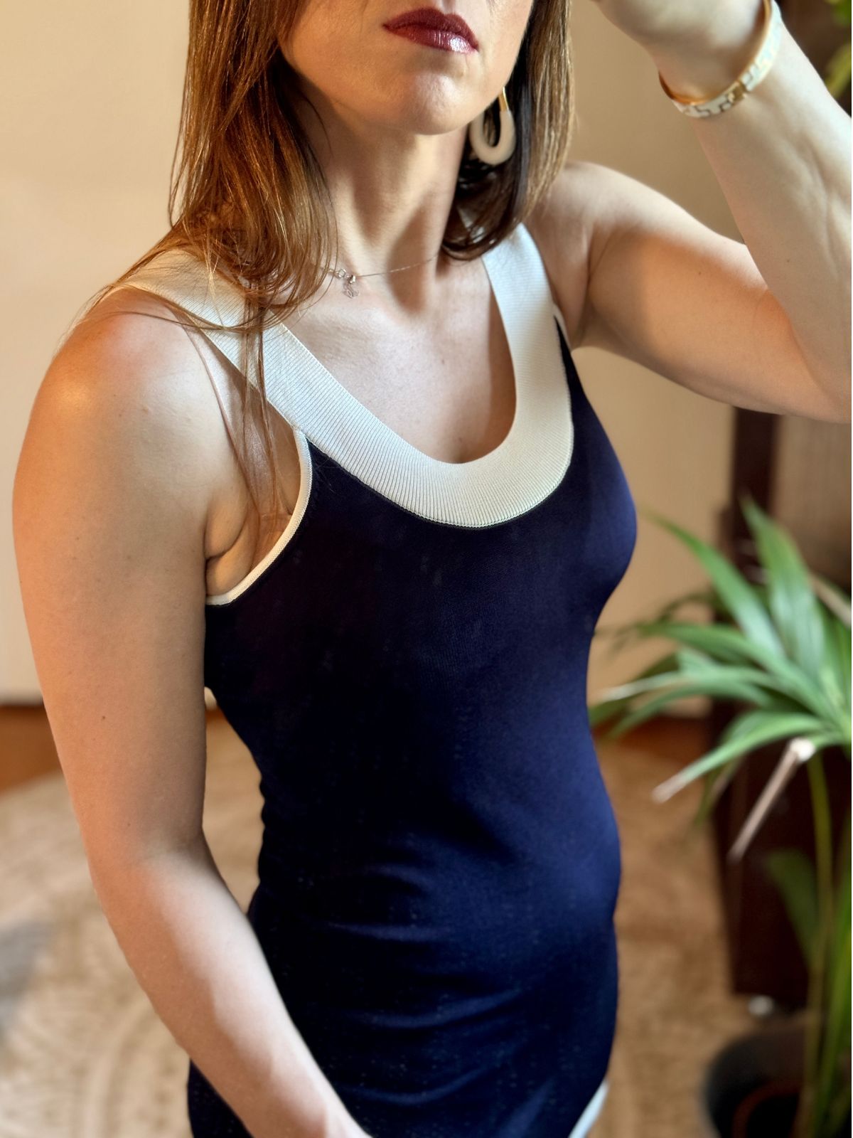 Abito in maglia blu