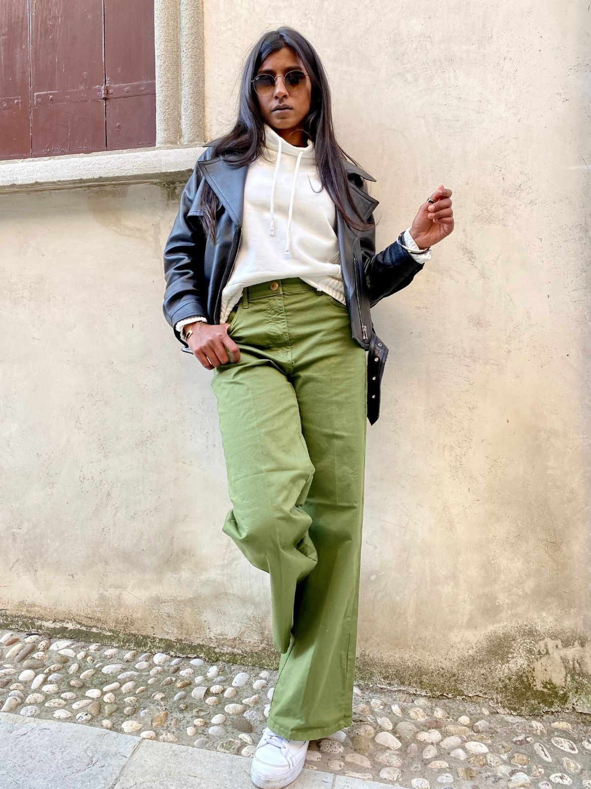 Pantalone in cotone a palazzo