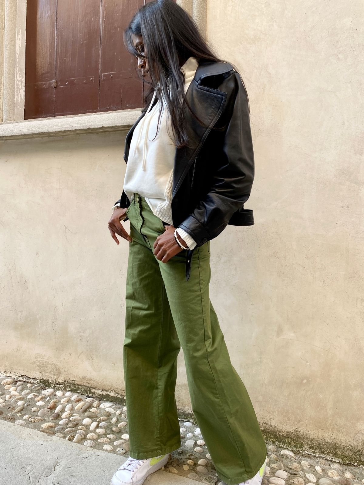 Pantalone in cotone a palazzo
