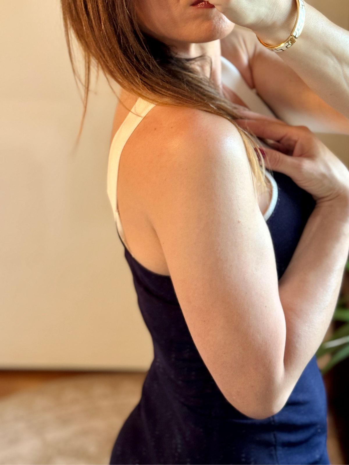 Abito in maglia blu
