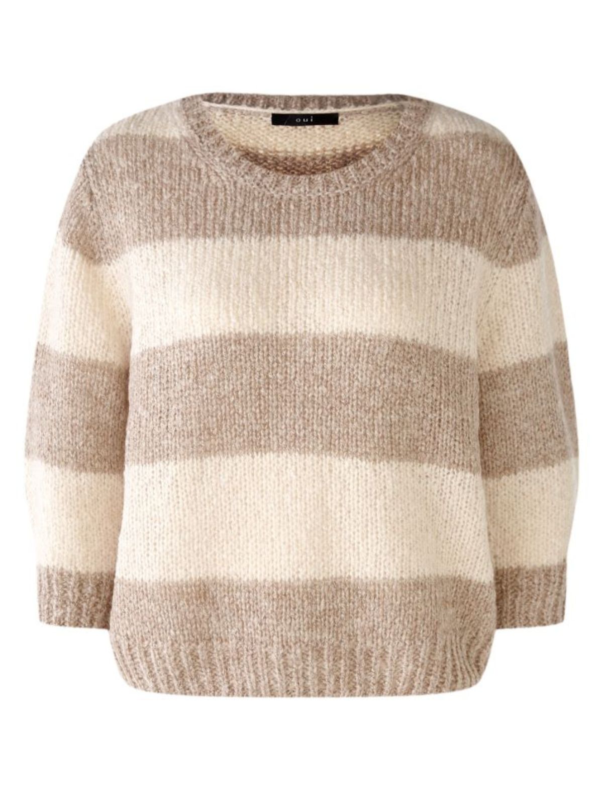 Maglia a bande in mohair