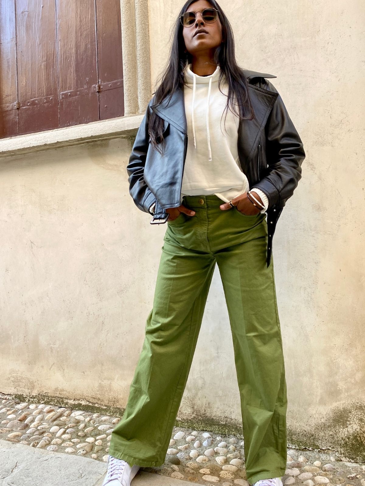 Pantalone in cotone a palazzo