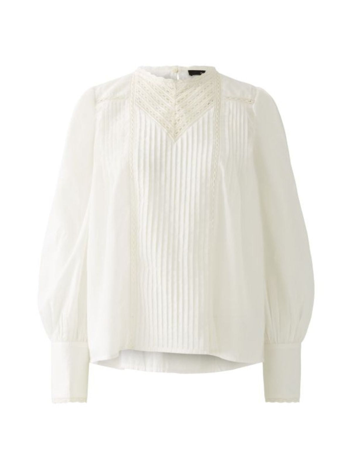 Blusa bianca con piegoline