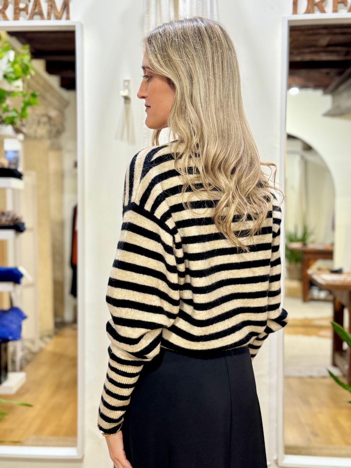 Maglia a righe girocollo