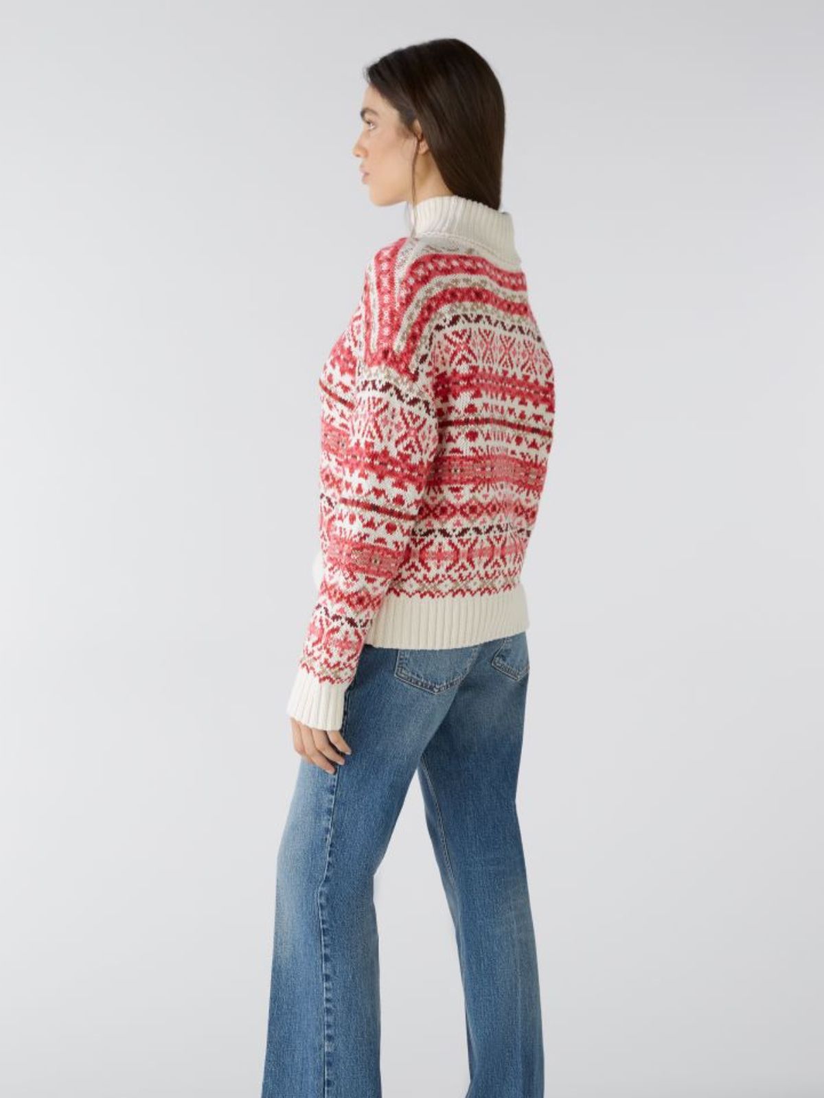Maglia in stile norvegese a collo alto