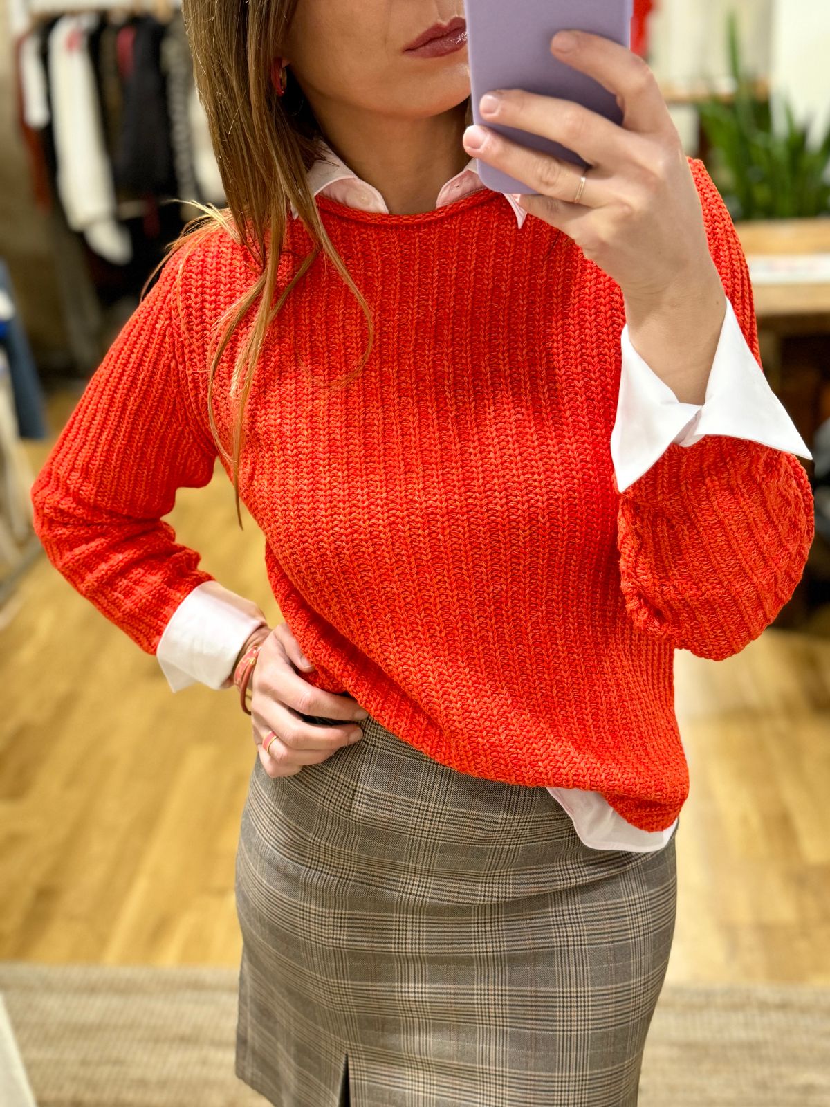 Maglia in caldo cotone girocollo