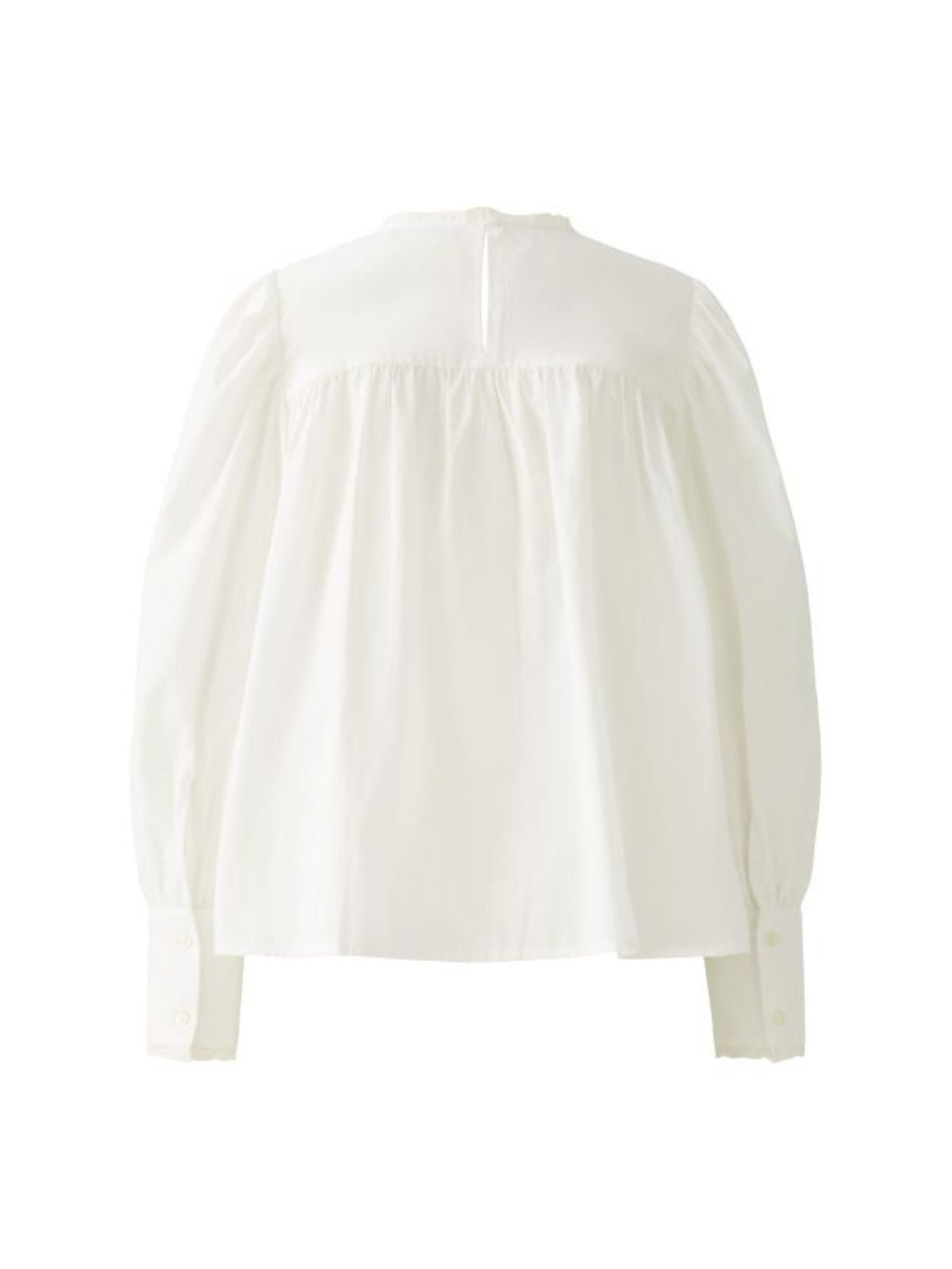 Blusa bianca con piegoline
