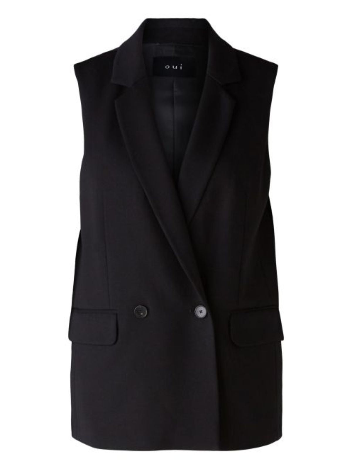 Gilet nero in jersey