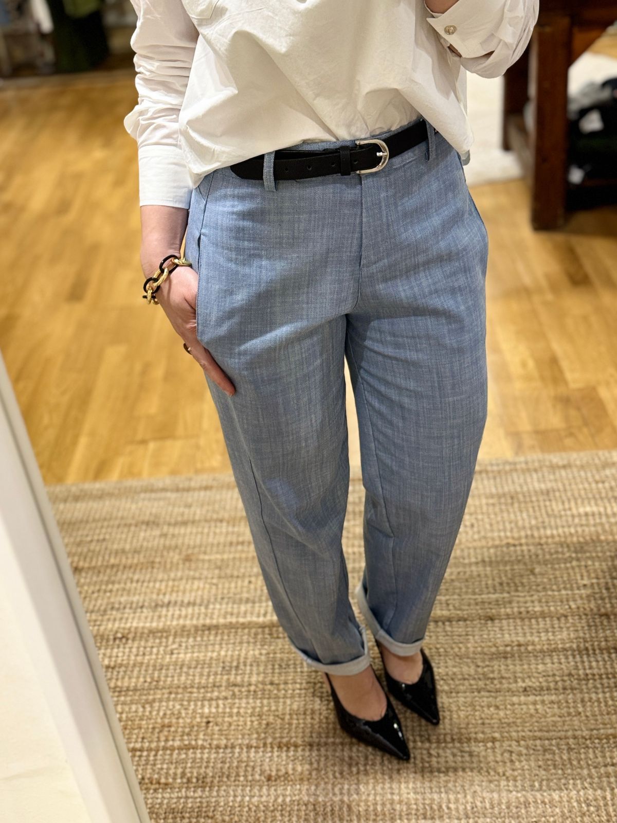 Pantalone in chambray