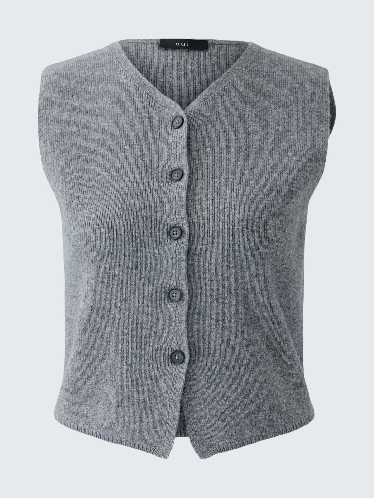 Gilet in maglia antracite