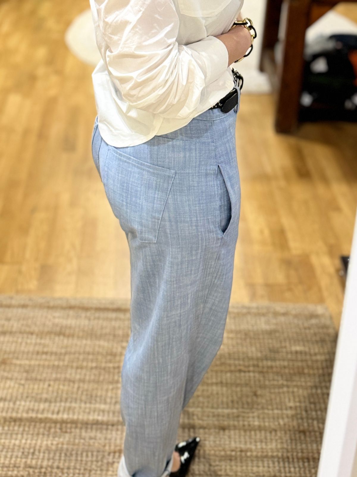 Pantalone in chambray